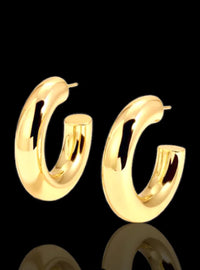 Load image into Gallery viewer, PERMA GOLD HIGH POLISH PUFFY HOOP

