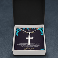 Load image into Gallery viewer, To My Wife - Artisan Cross Necklace with Ball Chain

