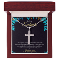 Load image into Gallery viewer, To My Wife - Artisan Cross Necklace with Ball Chain
