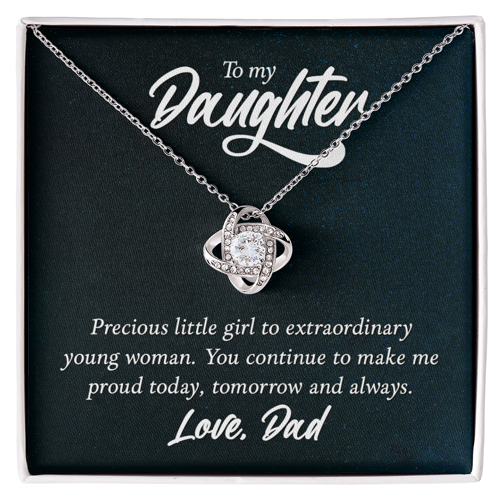 To My Daughter - Love Knot Necklace