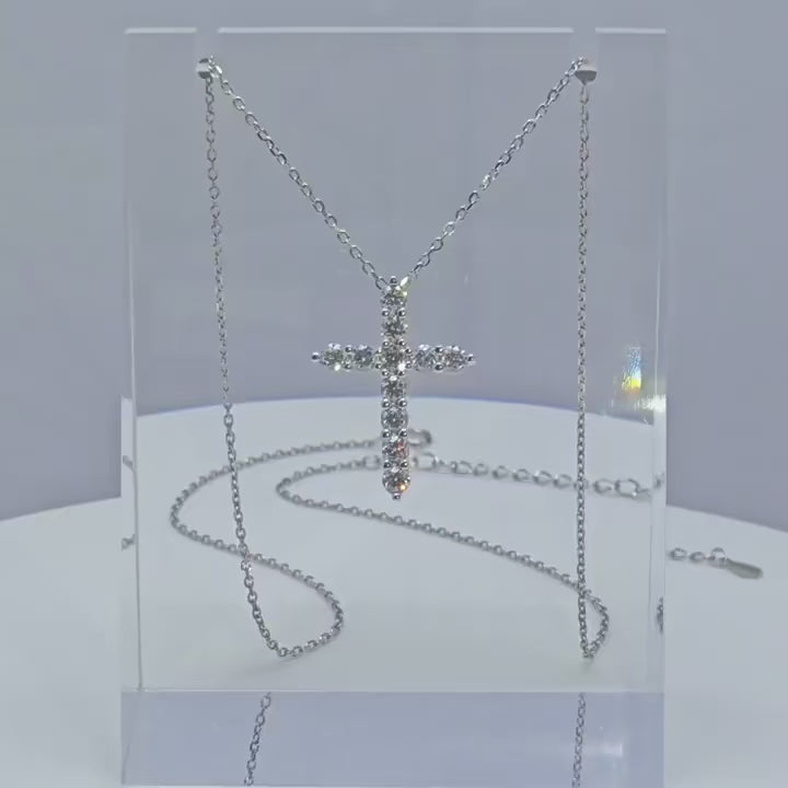 Moissanite cross necklace
