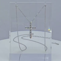 Load and play video in Gallery viewer, Moissanite cross necklace

